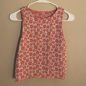 Vintage Hawaiian Floral Pink Top